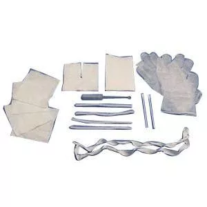 Trach Care Kit, Sterile, Gloves, Drape, Gauze,Tape