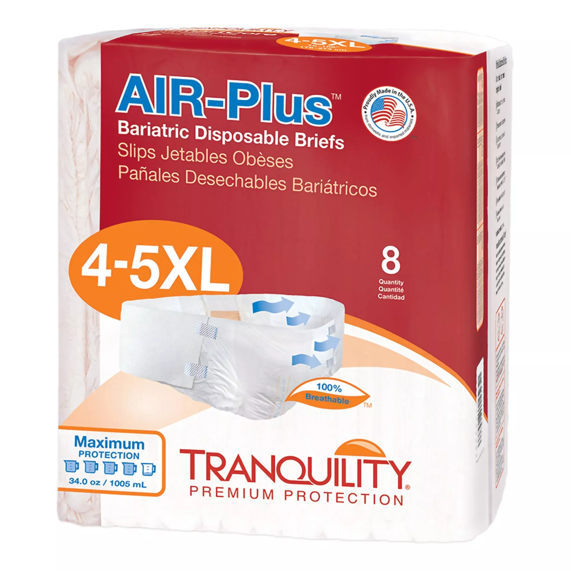 Tranquility AIR-Plus™ Maximum Protection Bariatric Incontinence Brief