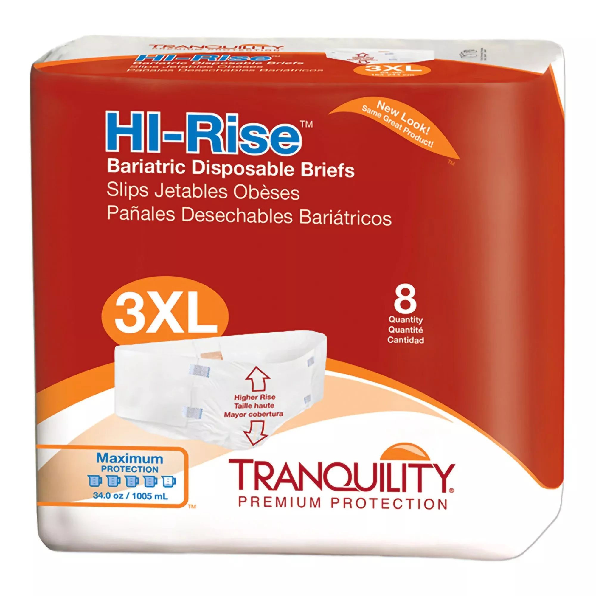 Tranquility HI-Rise™ Maximum Absorbency Bariatric Incontinence Brief