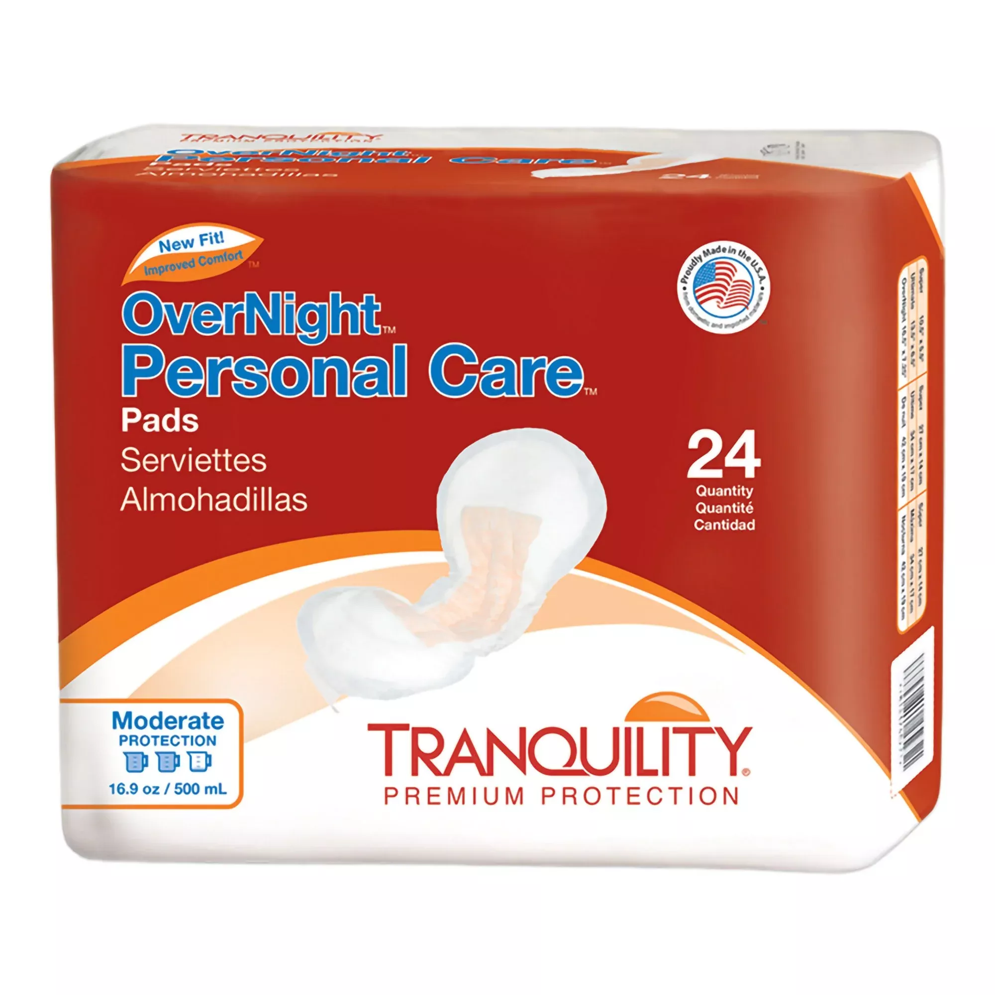 Tranquility OverNight Bladder Control Pad, 7¼ x 16½ Inch