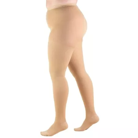 TruForm Compression Pantyhose TruformPlus Size Waist High Medium Beige Closed Toe - M-947492-2918 - Each