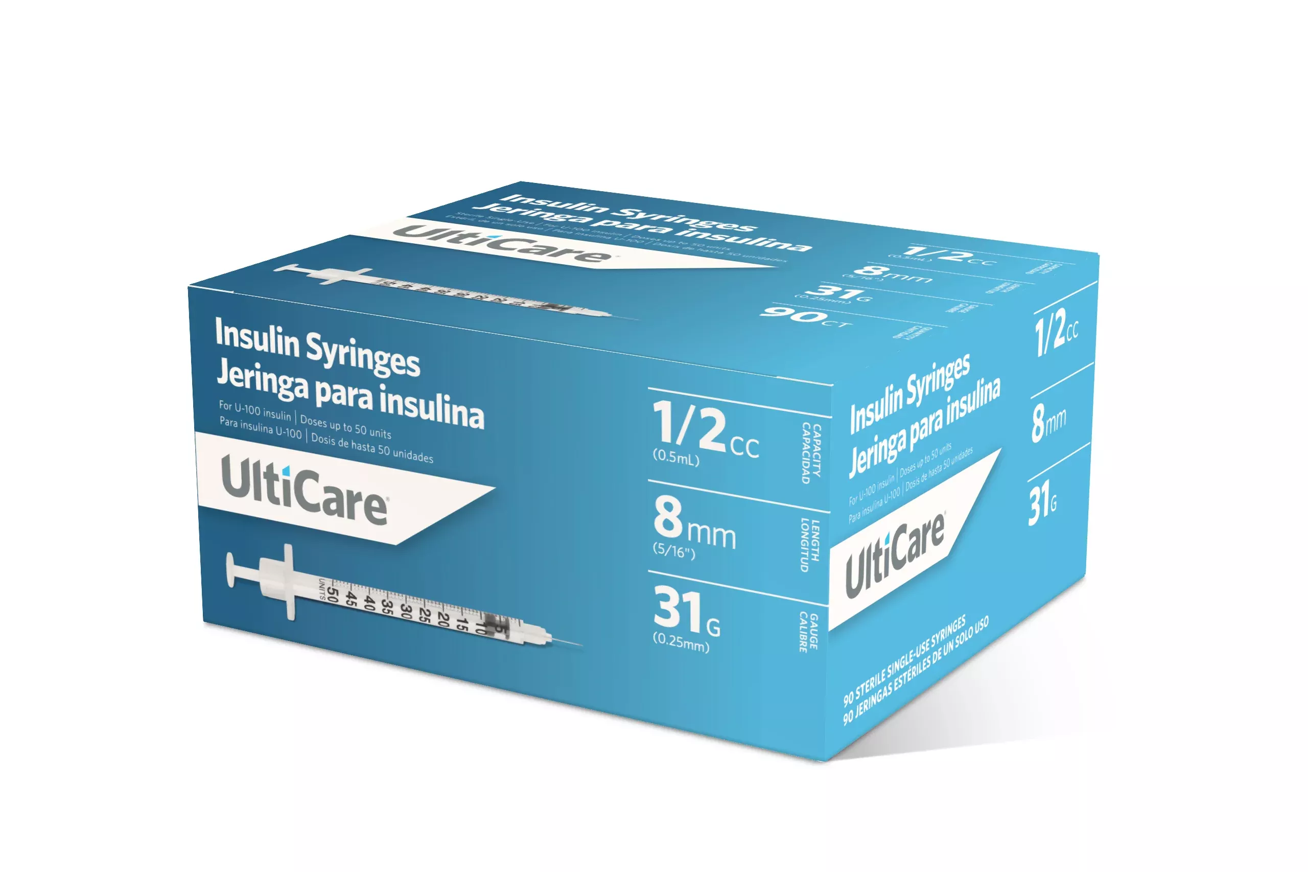 UltiCare Syringe 31G x 5/16", 1/2 mL