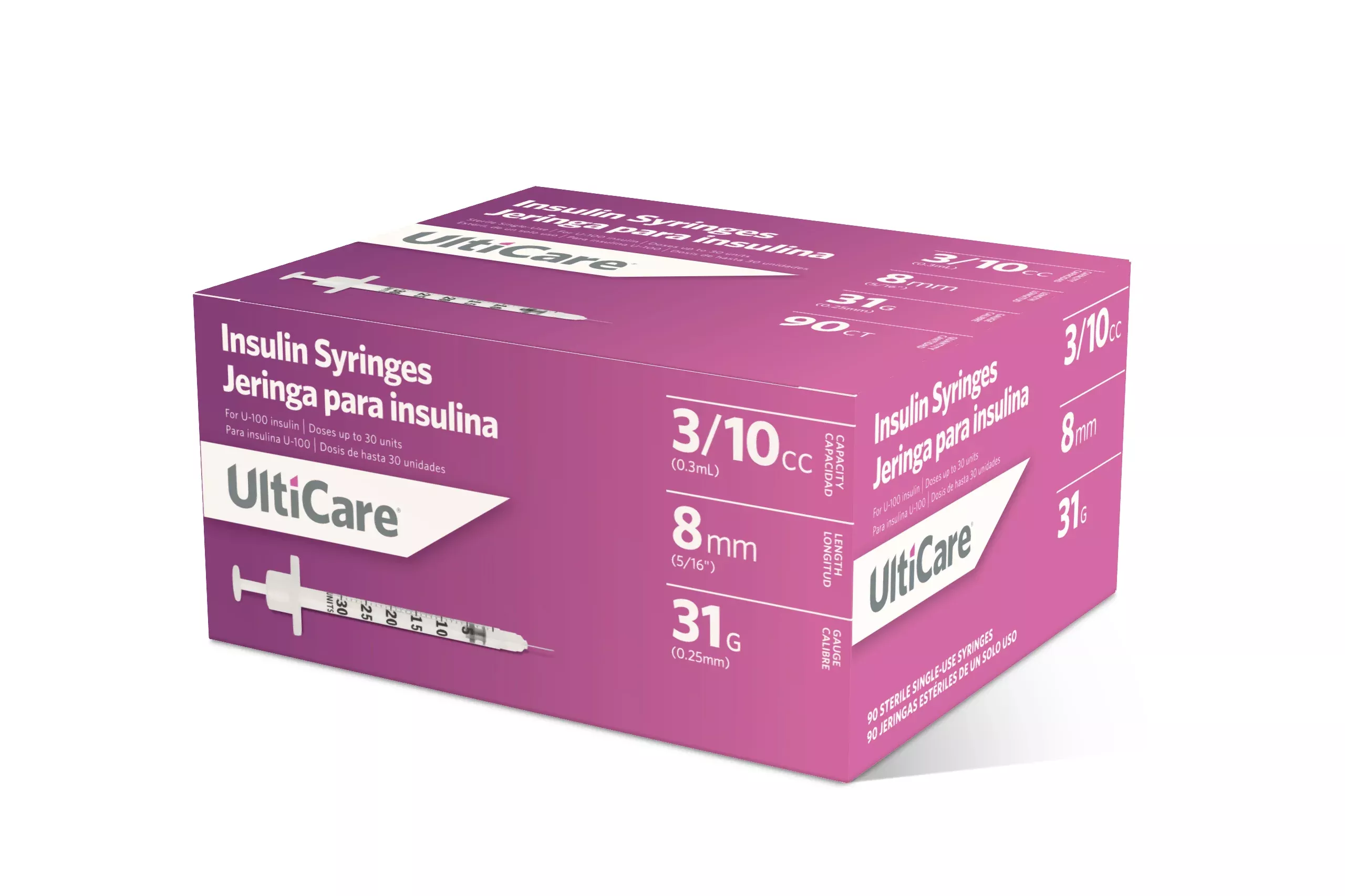 UltiCare Syringe 31G x 5/16", 3/10 mL