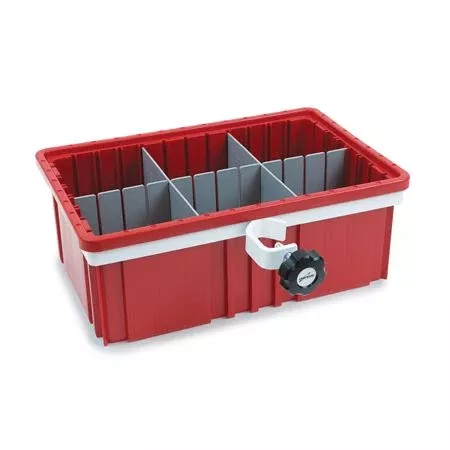 Universal Mounting Bracket With Small Dividable Bin - 8"W x 6"D x 5"H - 2 Short, 1 Long Divider