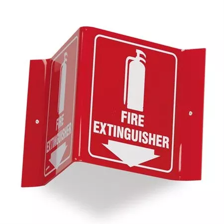 V-Shape Sign Fire Extinguisher" Sign
