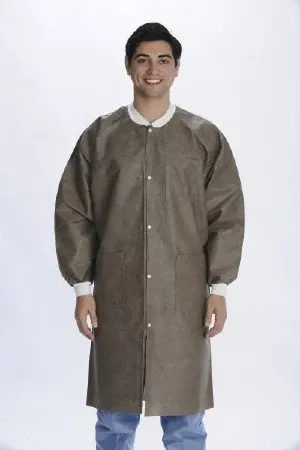 Valumax International Lab Coat ValuMax Extra-Safe™ Coffee Medium Knee Length Limited Reuse - M-1063858-1273 - Pack of 10