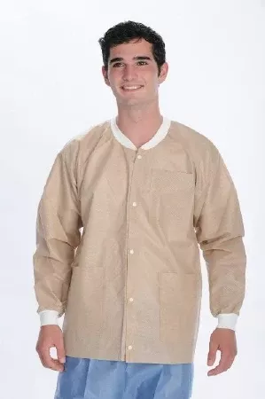 Valumax International Lab Jacket ValuMax Extra-Safe™ Tan Large Hip Length Limited Reuse - M-987617-2402 - Pack of 10