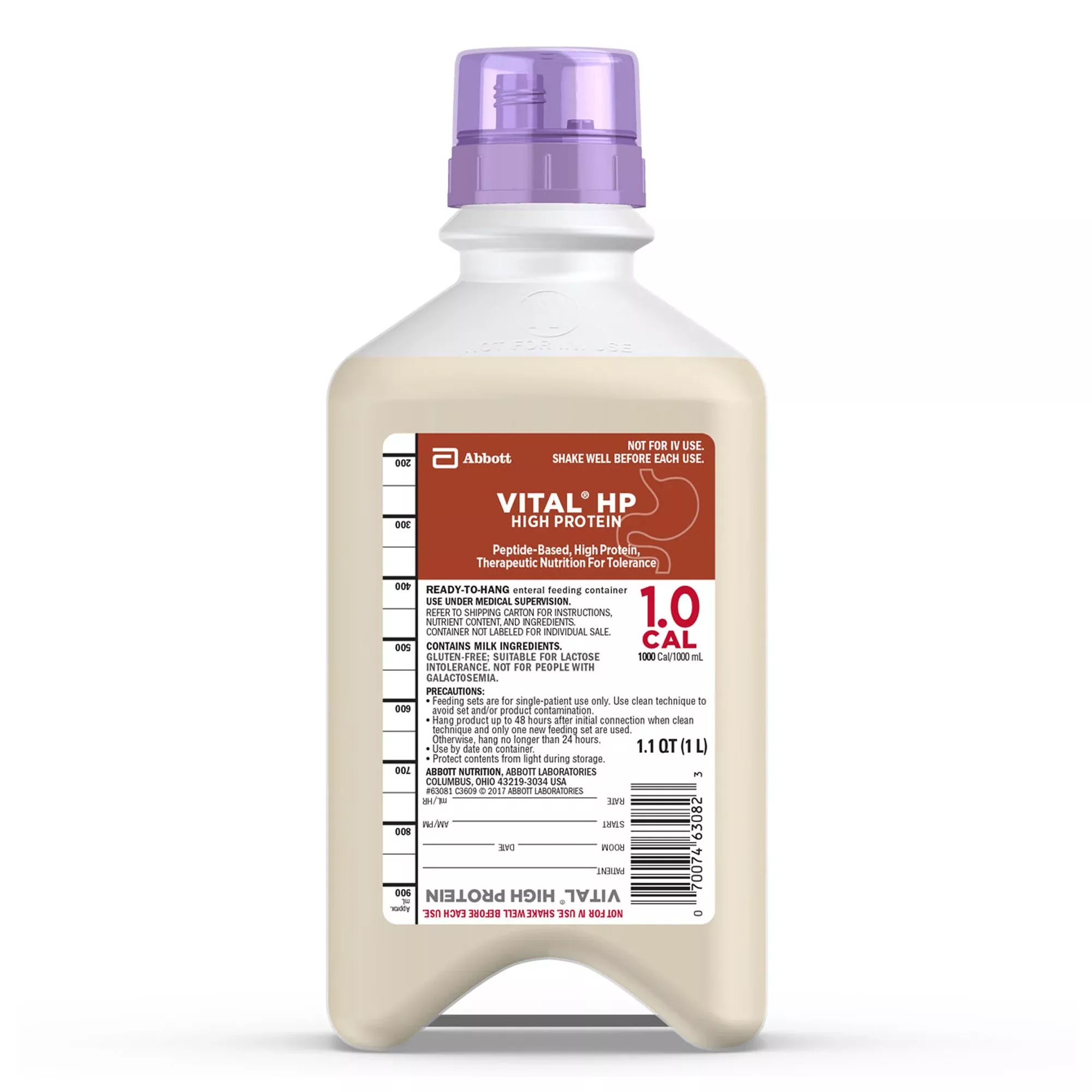 Vital High Protein Peptide-Based Therapeutic Nutrition for Tolerance, 1 liter