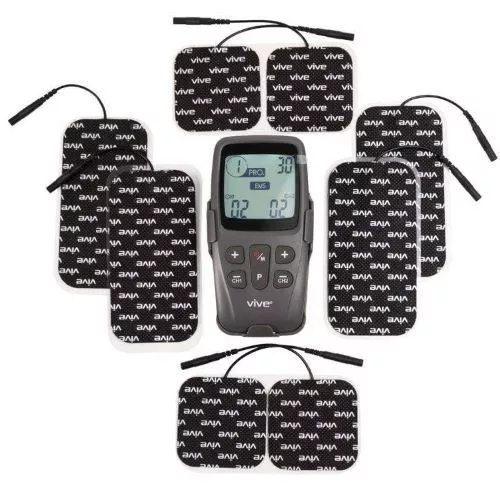 Vive EMS TENS Unit with 8 Electrode Pads and Belt Clip