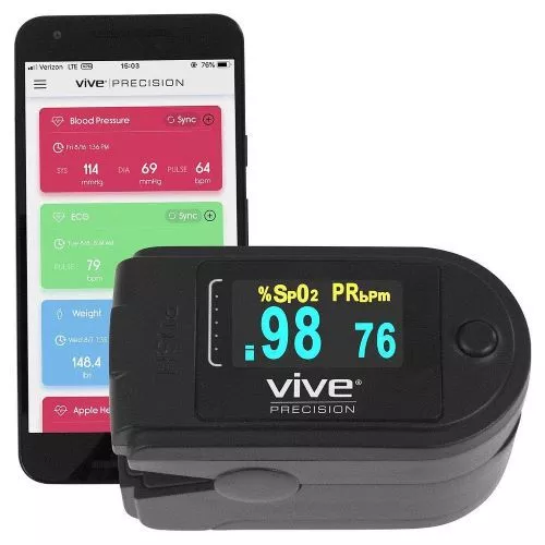 Vive Health Precision Finger Pulse Oximeter w/ Bluetooth - DMD1046