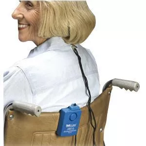 Wheel Chair Economy Alarm with Spring-Loaded Clip, Blue