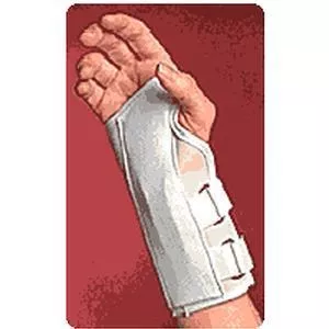 White, Left, Md (3"-3 1/2") Cock-Up Splint