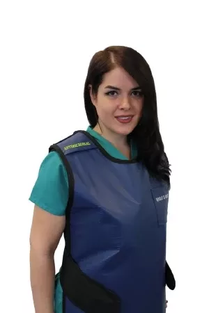 Wolf X-Ray Easy Wrap X-Ray Apron with Thyroid Collar Antimicrobial Large - M-1134015-3764 - Each