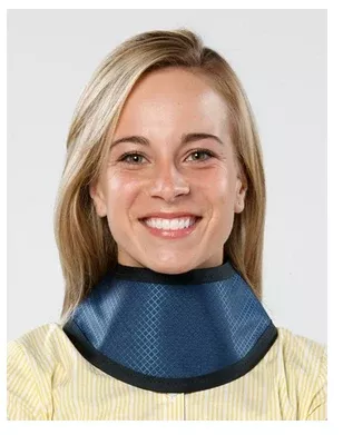 Wolf X-Ray Thyroid Collar Blue Antimicrobial One Size Fits Most - M-1134727-4616 - Each