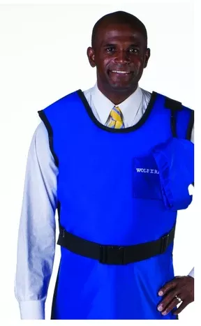 Wolf X-Ray X-Ray Apron with Thyroid Collar Navy Blue Coat Style Medium - M-1139655-832 - Each