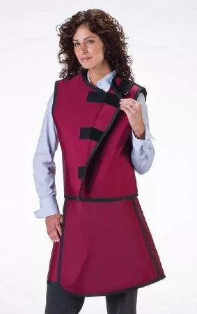 Wolf X-Ray X-Ray Apron with Thyroid Collar Navy Blue Wraparound Style Medium - M-774242-1193 - Each